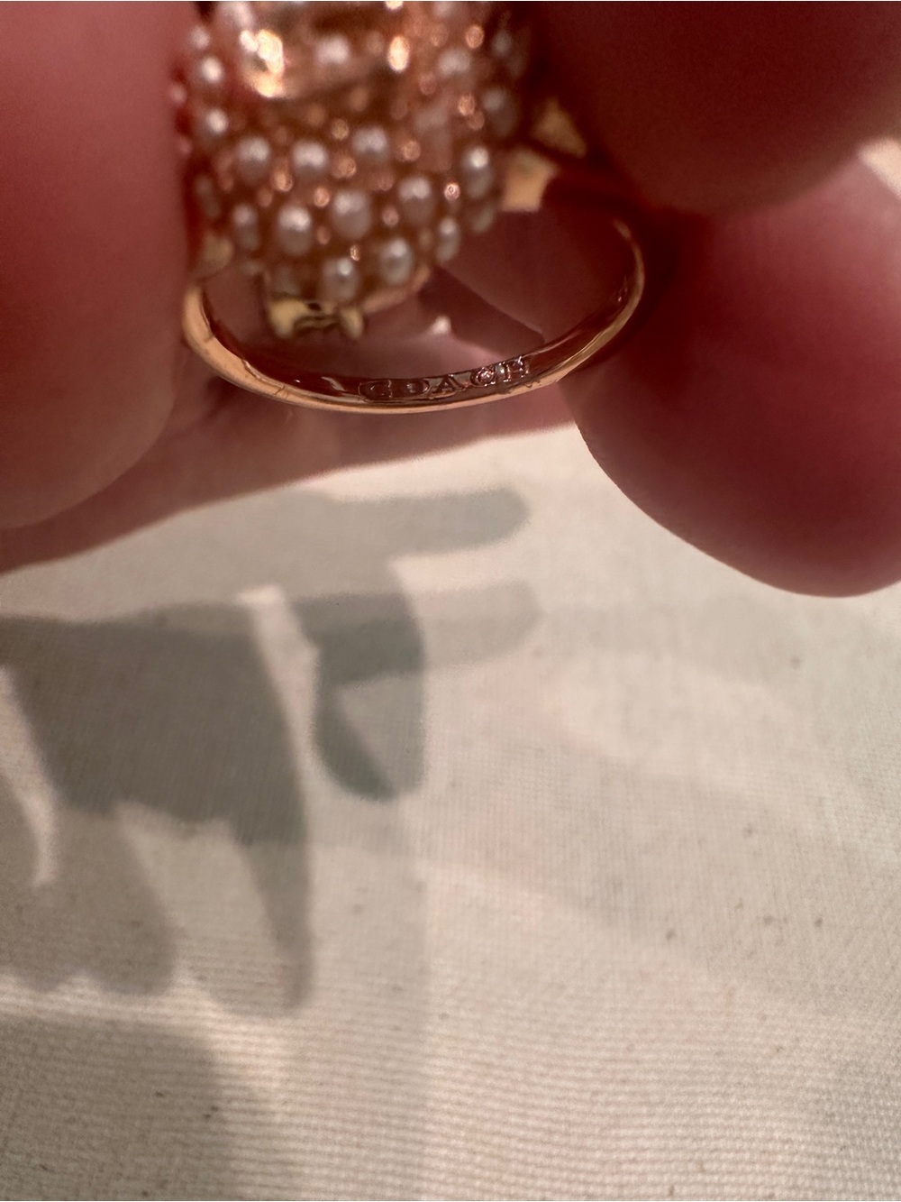 Diamond Cluster Heart Ring in Rose Gold Tone - Picture 10 of 10